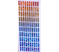 100 Buegelpailletten Stifte 7mm x 2mm   holo rainbow